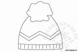 Scarf Coloringpage Mittens sketch template