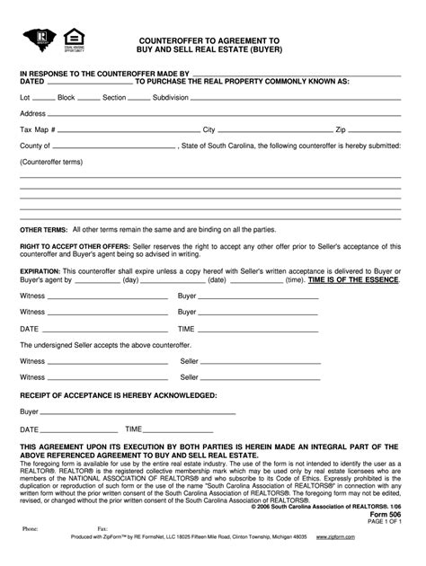 real estate counter offer form  fill  printable fillable