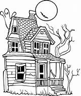 House Haunted Cartoon Coloring Drawing Houses Clip Clipart Draw Outline Drawings Pages Mansion Scary Colouring Line Ghost Easy Getdrawings Cliparts sketch template