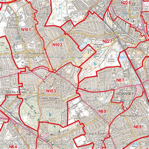 North London Postcode Map N – Map Logic