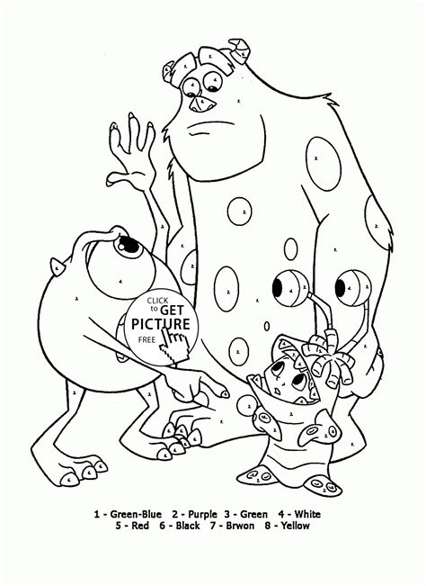 monsters  coloring pages monsters  sulley   cube