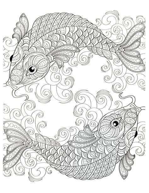 pisces coloring pages  getdrawings