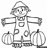 Scarecrow Clipart Coloring Pages Clipartmag Pumpkins sketch template