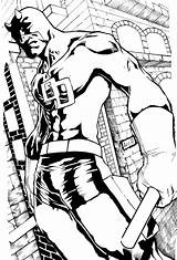 Daredevil Superheroes sketch template