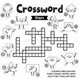 Shapes Crossword Crosswords sketch template