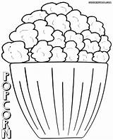 Popcorn Coloring Color Wonderful Preachool Letter Week Davemelillo Sheet sketch template