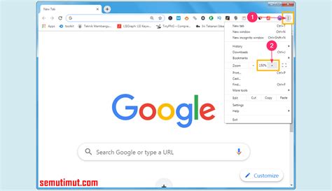 memperbesar memperkecil halaman browser google chrome