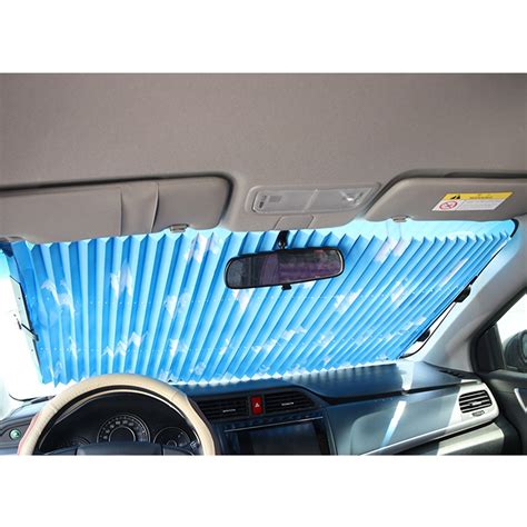 car retractable windshield sun shade visor folding auto block cover front window alexnldcom