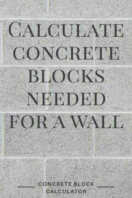 concrete block calculator find   blocks
