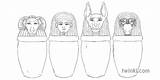 Canopic Egyptian Jars Coloring Ancient Template Mummification Ks2 sketch template