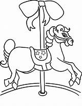 Coloring Pages Moving Getcolorings Carousel Horse sketch template