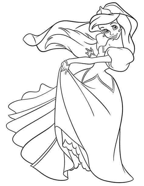 ariel princess coloring pages coloring home