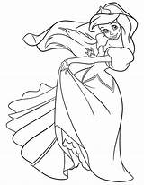 Coloring Ariel Princess Pages Mermaid Printable Little Dress Pretty Disney Kids Dresses Print Color Colouring Sheets Coloriage Wedding Template Feet sketch template