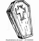 Casket Drawing Coffin Clipart Illustration Clip Royalty Drawings Halloween Visekart Rf Paintingvalley Vector sketch template