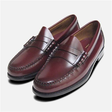 classic mens burgundy wine larson penny loafers gh bass weejuns ebay
