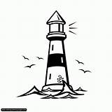 Coloring Lighthouse Pages Adults Beach Popular sketch template