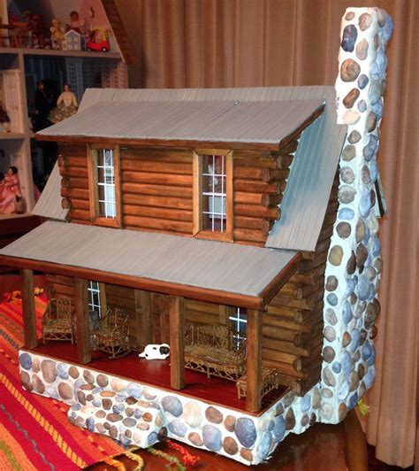 scale log cabin cabin dollhouse dollhouse miniatures popsicle stick houses cabin crafts