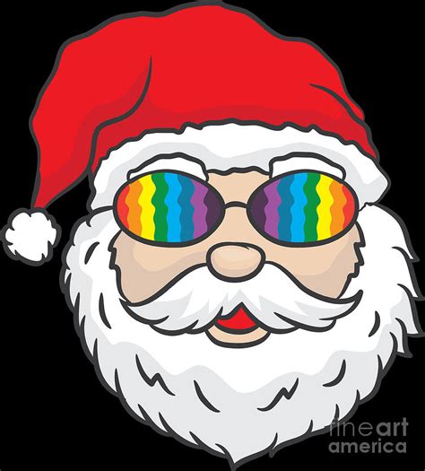 lgbt santa gay pride lgbtq christmas xmas t digital art by