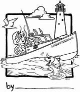 Lobster Boat Clipart Coloring Kids Maine Fishing Clipground Library Popular sketch template