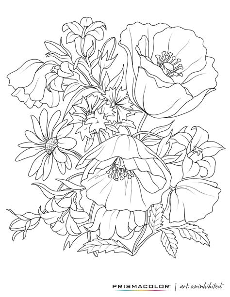 adult flowers coloring pages coloring home