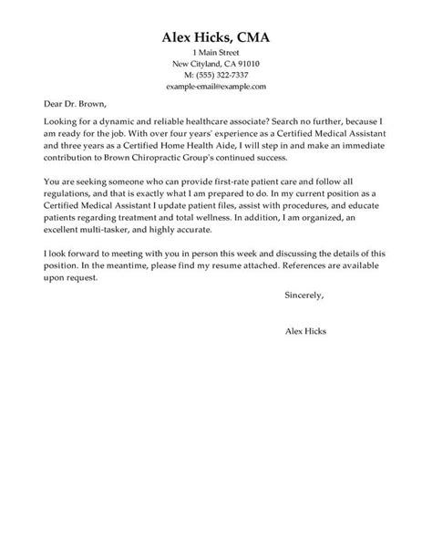 healthcare cover letter examples livecareer
