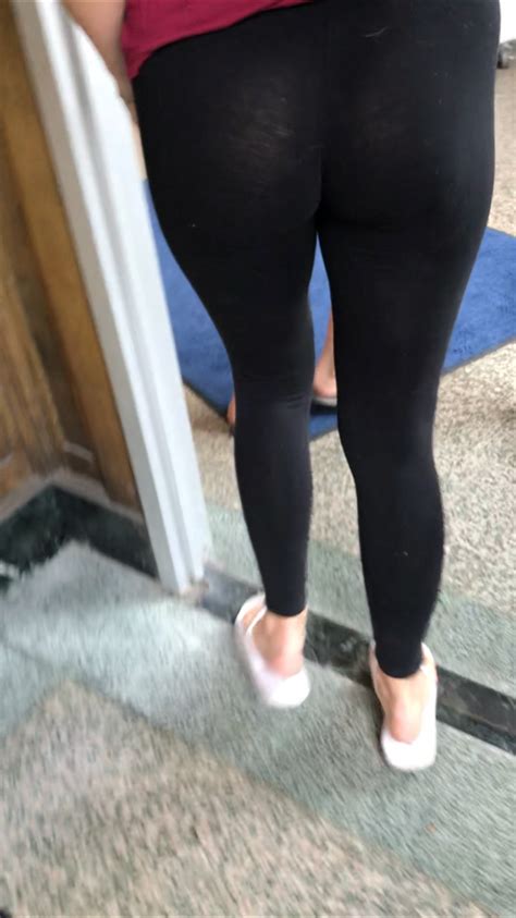 sexy co worker in see through leggings creepshots