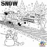 Mewarna Mewarnai Snowman Printables Percy Frosty Claus Trein sketch template