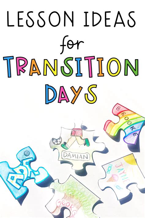lesson ideas  transition days