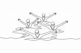 Elaborate Swimmer Moves Synchronized sketch template