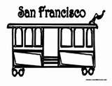 Cable Car California Coloring Francisco San Transportation Pages Sheets Colormegood sketch template