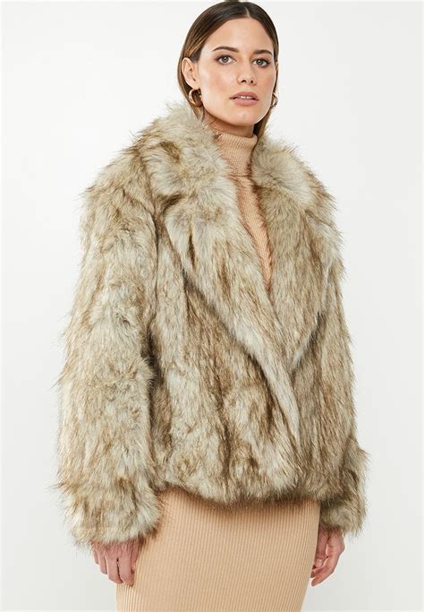 short vintage collar faux fur coat brown missguided coats superbalistcom