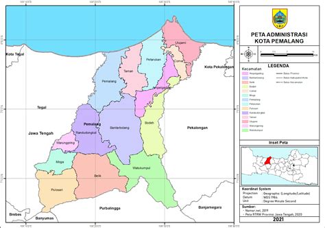 peta administrasi kabupaten pemalang provinsi jawa tengah neededthing