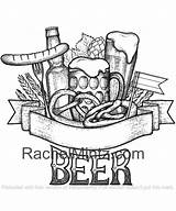 Oktoberfest Beer sketch template
