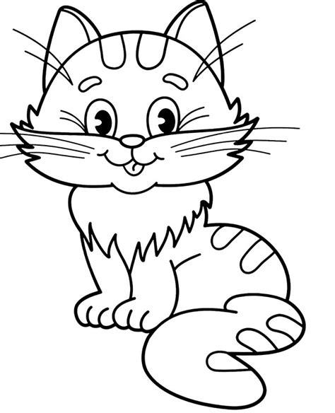printable kitty cat coloring pages