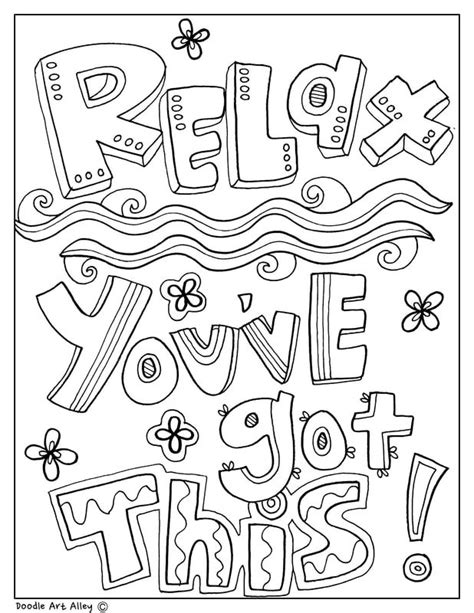 printable quote coloring pages perfect   classroom