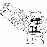 Lego Coloring Rocket Doc Ock Pages Raccoon Coloringpages101 sketch template