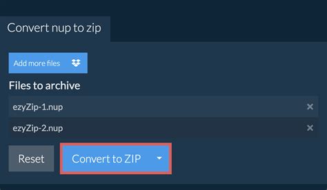 convert nup  zip  quick secure  ezyzip