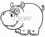 Hippopotamus Yawn Designlooter Hipopótamo sketch template