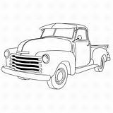 Truck Old Pickup Clip Coloring Trucks Clipart Classic Pages Vintage Farm Choose Board Drawings Draw sketch template