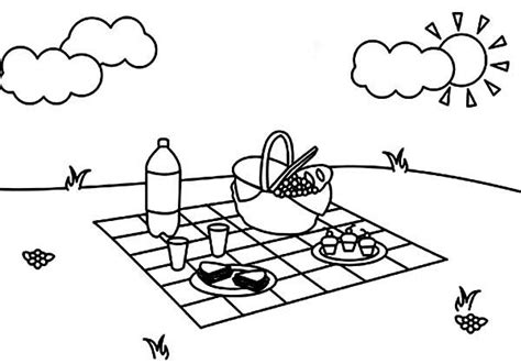 picnic day coloring pages picnic coloring pages  getcoloringscom