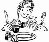 Hungry Clipart Hunger Clip Cliparts Person Face Man Disappearance Food Eat Kid Her Fork Knife People After Easy Feel Online sketch template