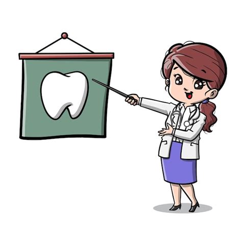 premium vector cute dentist cartoon