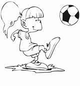 Soccer Girl Pages Coloring Clipart Color Kids Girls Player Printable Little Cliparts Printables Gif Popular Coloringhome sketch template