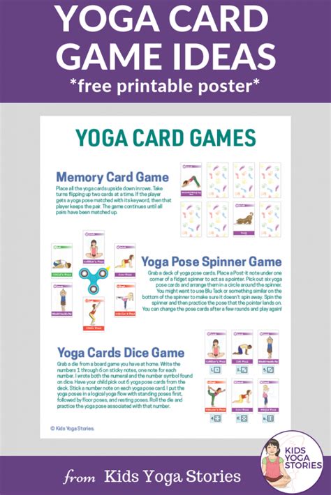 play  yoga cards  kids printable poster