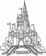 Disney Castle Coloring Draw Cinderella Drawing Frozen Disneyland Princess Pages sketch template