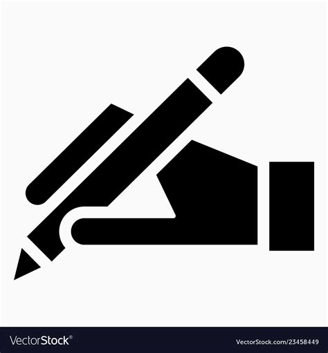writing hand icon royalty  vector image vectorstock