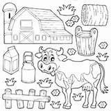 Farm Cow Coloring Animals Surfnetkids Pages Color sketch template
