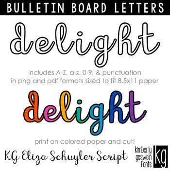 cursive bulletin board letters