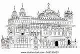Harmandir Sahib Gurdwara sketch template