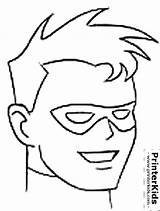 Robin Batman Coloring Pages Drawing Head Superhero Face Library Color Choose Board Codes Insertion sketch template